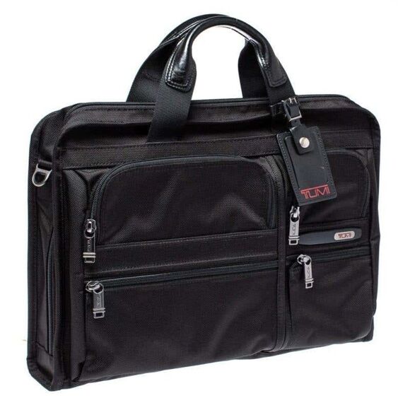 TUMI Black Nylon Gen 4.2 Organizer Portfolio Briefcase - Picture 3 of 16